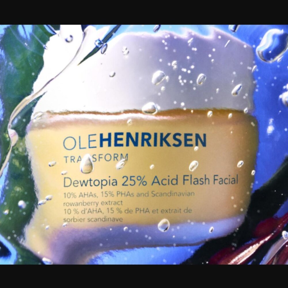 ❣️2/$36 NIB OLEHENRIKSEN Dewtopia 25% Acid Flash Facial Mask Retail $50.00 - Picture 6 of 16